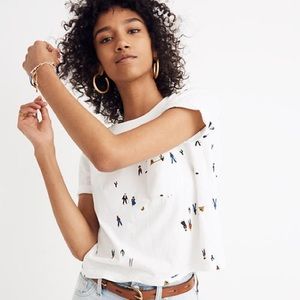 Madewell boxy crop tee